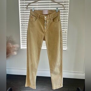 Revice Denim Size 27 Straight Leg Lt. Yellow Distressed Jeans